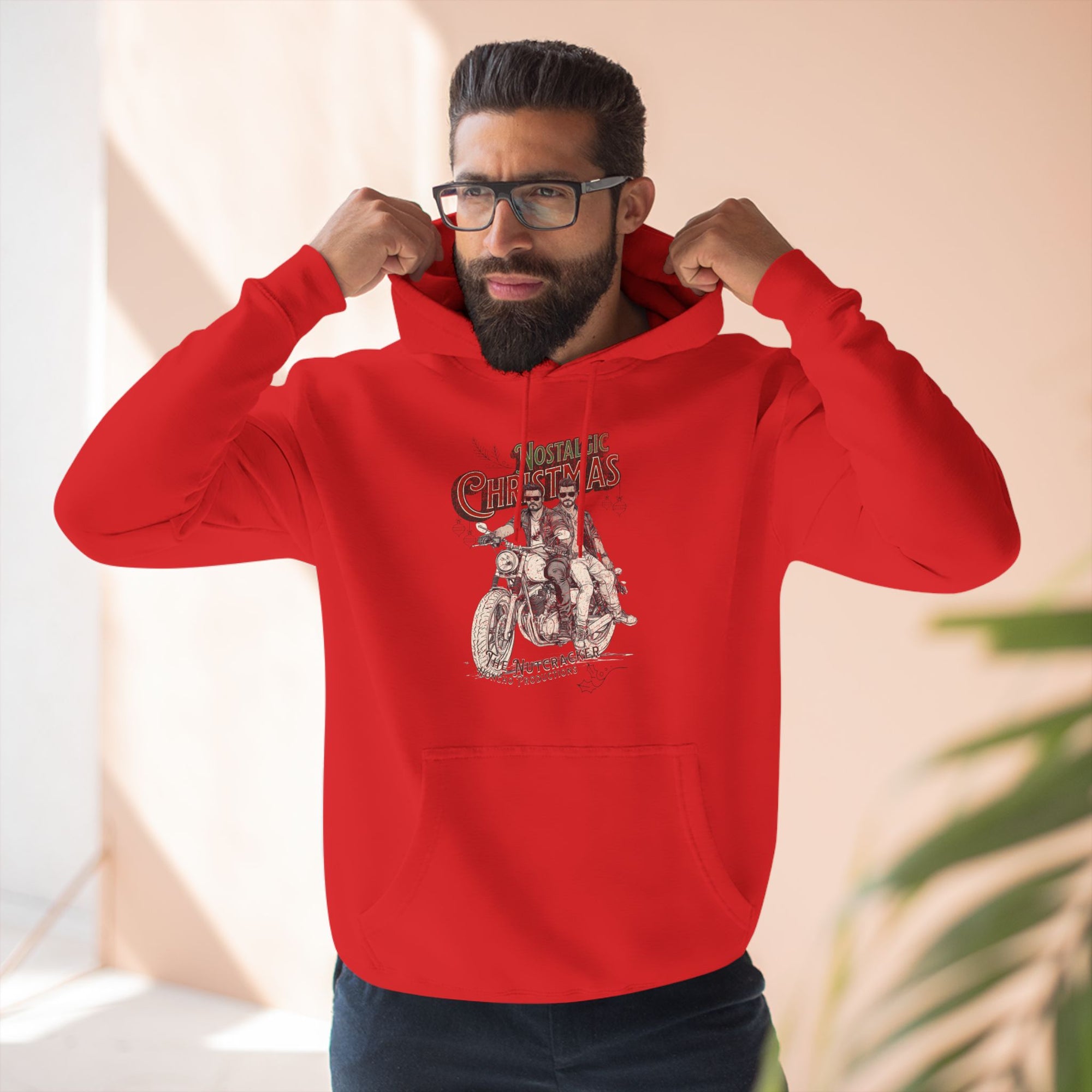 A Honcho Inspired Nostalgic Christmas Three-Panel Fleece Hoodie