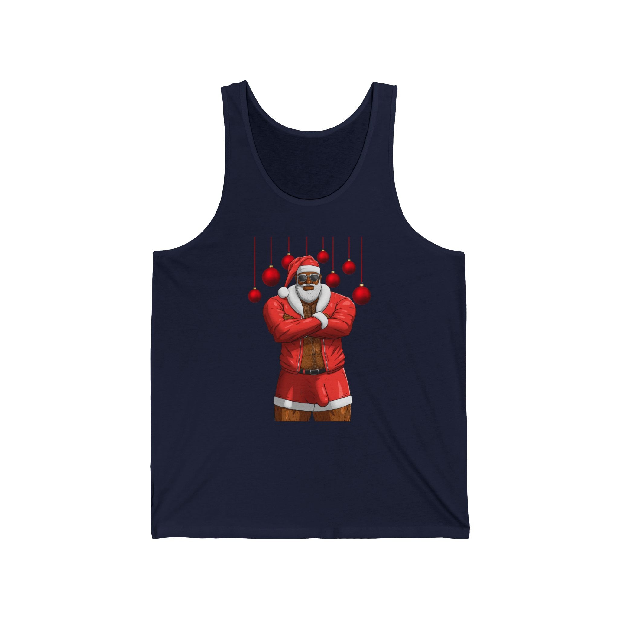 Santa Daddy, Jingle Balls Jersey Tank, Black Edition