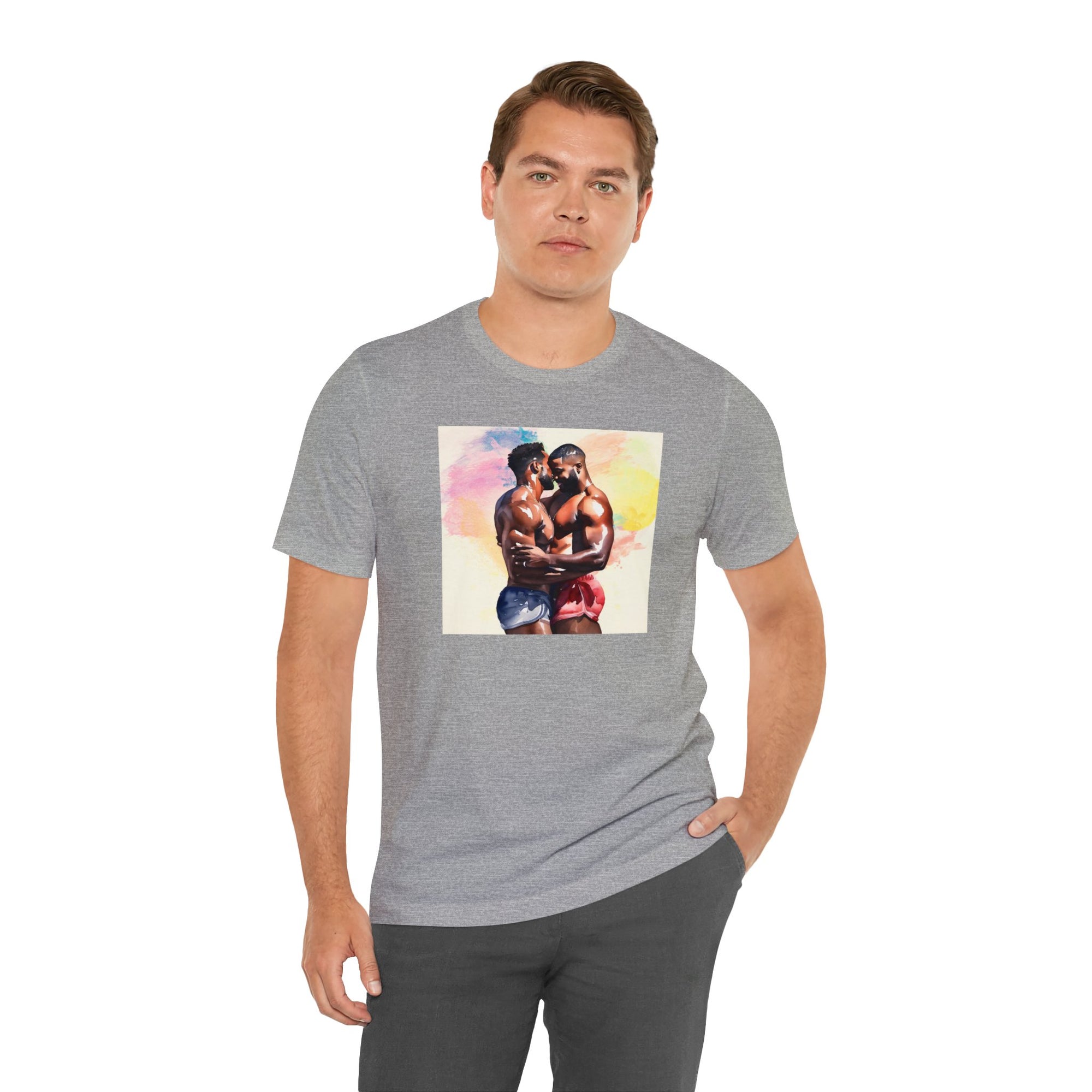Gay Valentines: "Sunset Embrace" Tee - T-Shirt - Twisted Jezebel