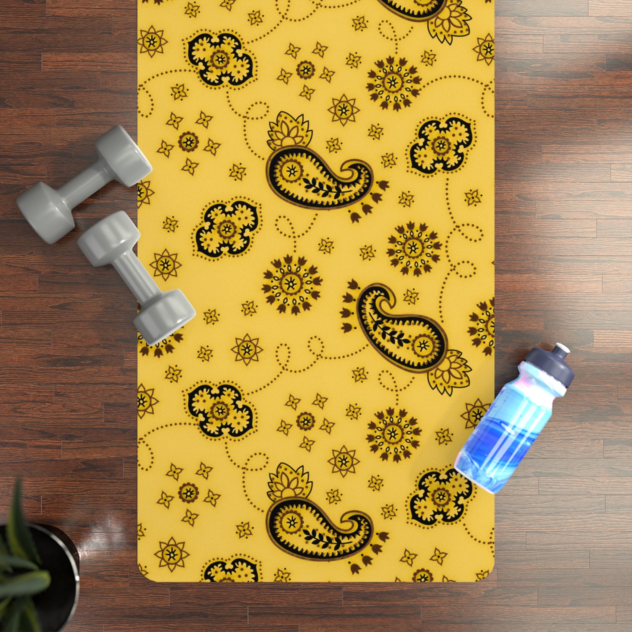 Hanky Code: Yellow & Brown Fluid Proof Rimming Mat