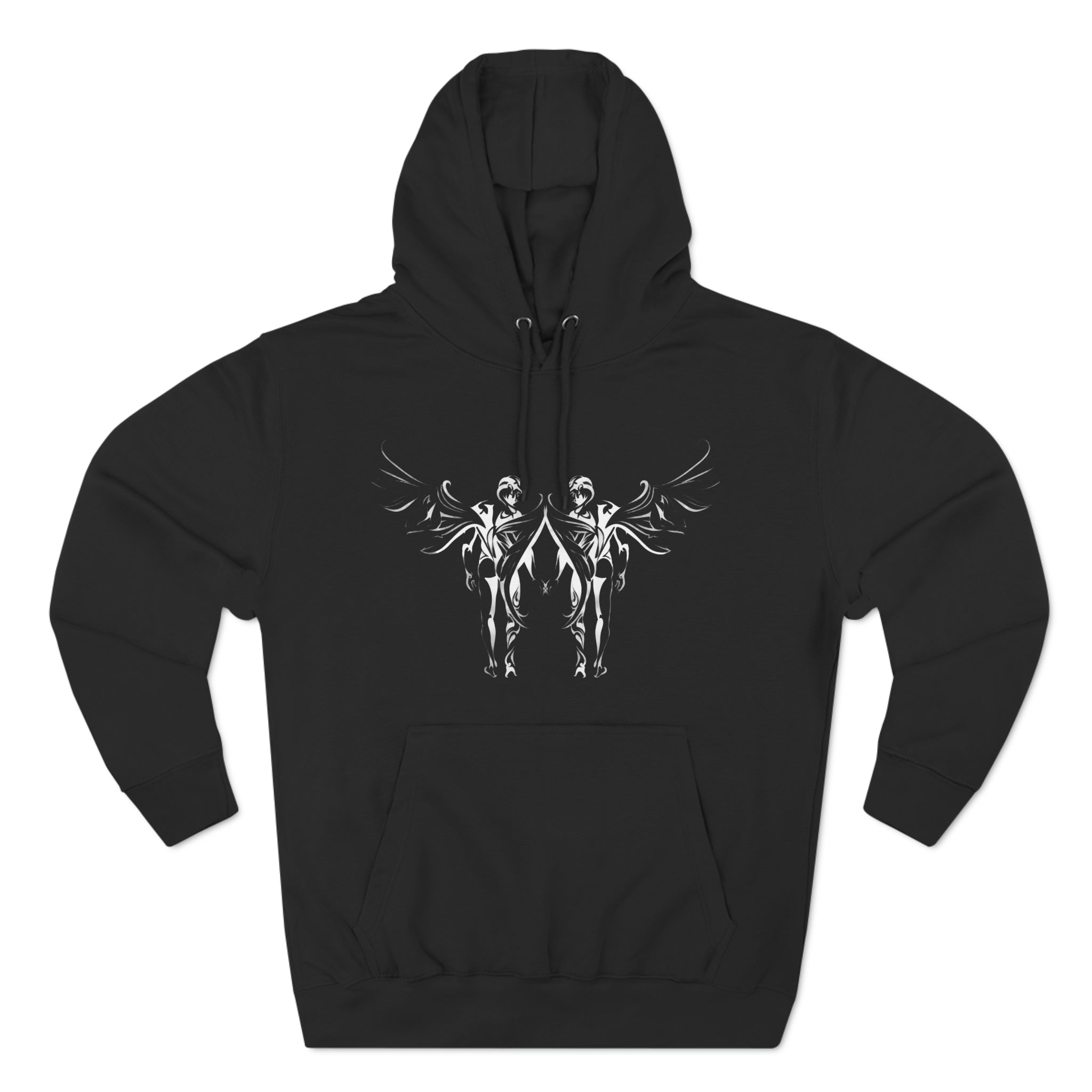 Angels in Love Three-Panel Fleece Hoodie - Hoodie - Twisted Jezebel
