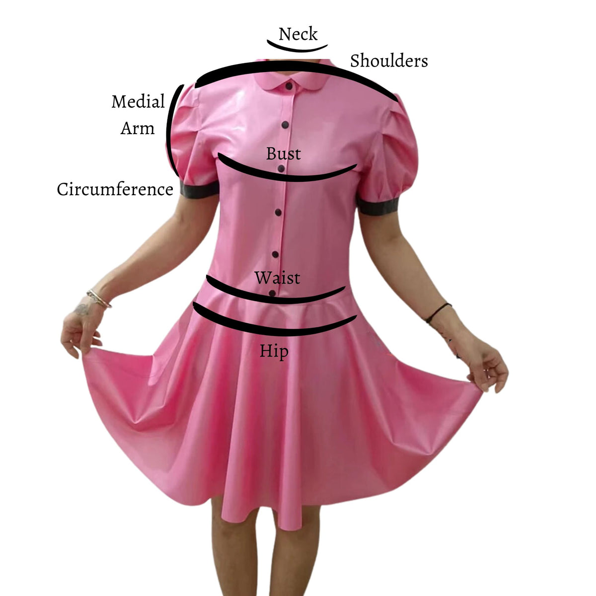 Latex Sissy Twirl Dress - Feminization - Twisted Jezebel