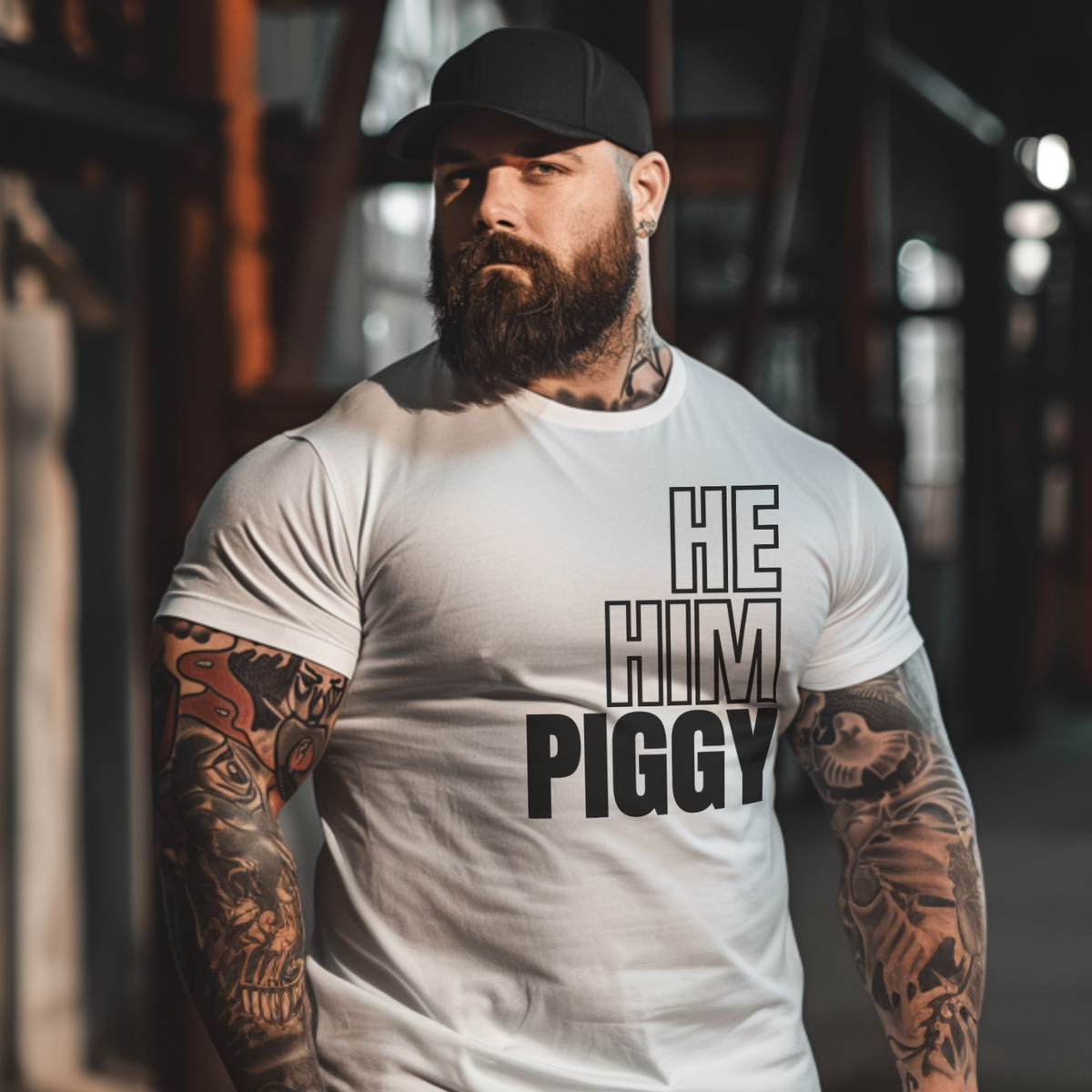 He, Him, Piggy Tee