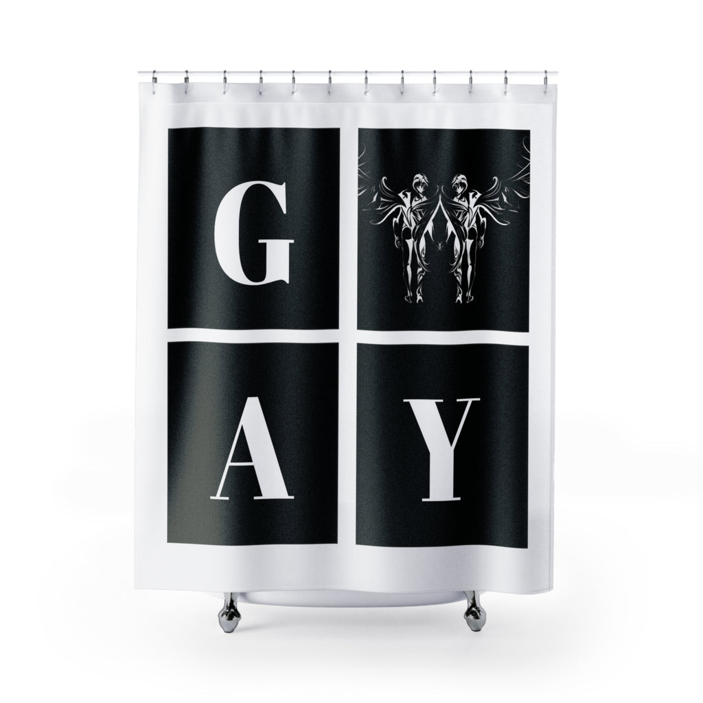 Gay Angels Shower Curtains - Shower Curtain - Twisted Jezebel