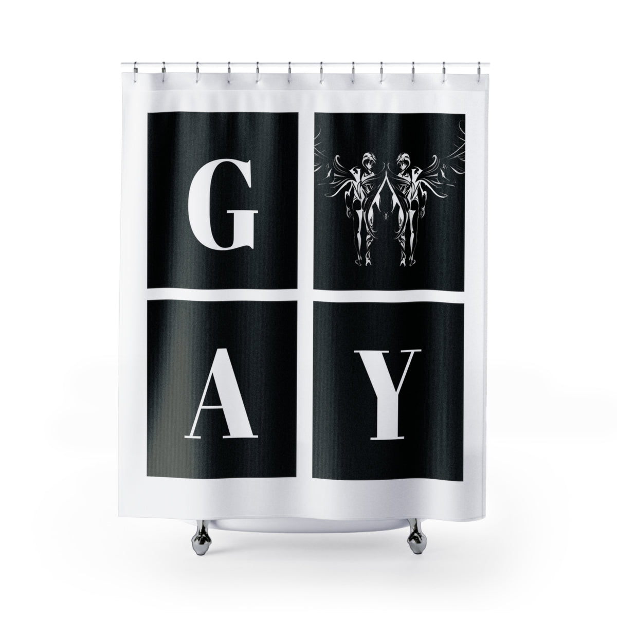 Gay Angels Shower Curtains - Shower Curtain - Twisted Jezebel