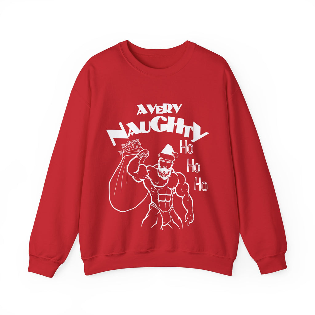 A Very Naughty Ho, Santa Muscle Bear Gildan Pullover