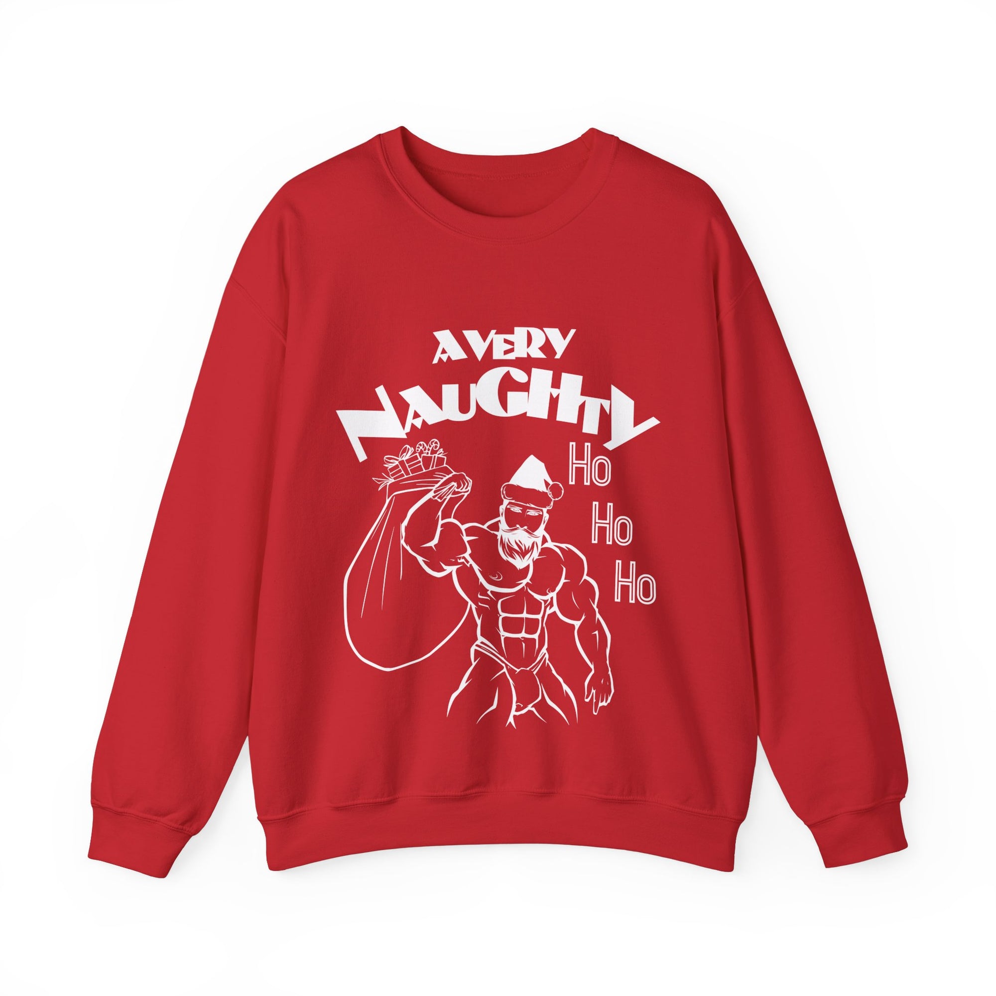 A Very Naughty Ho, Santa Muscle Bear Gildan Pullover