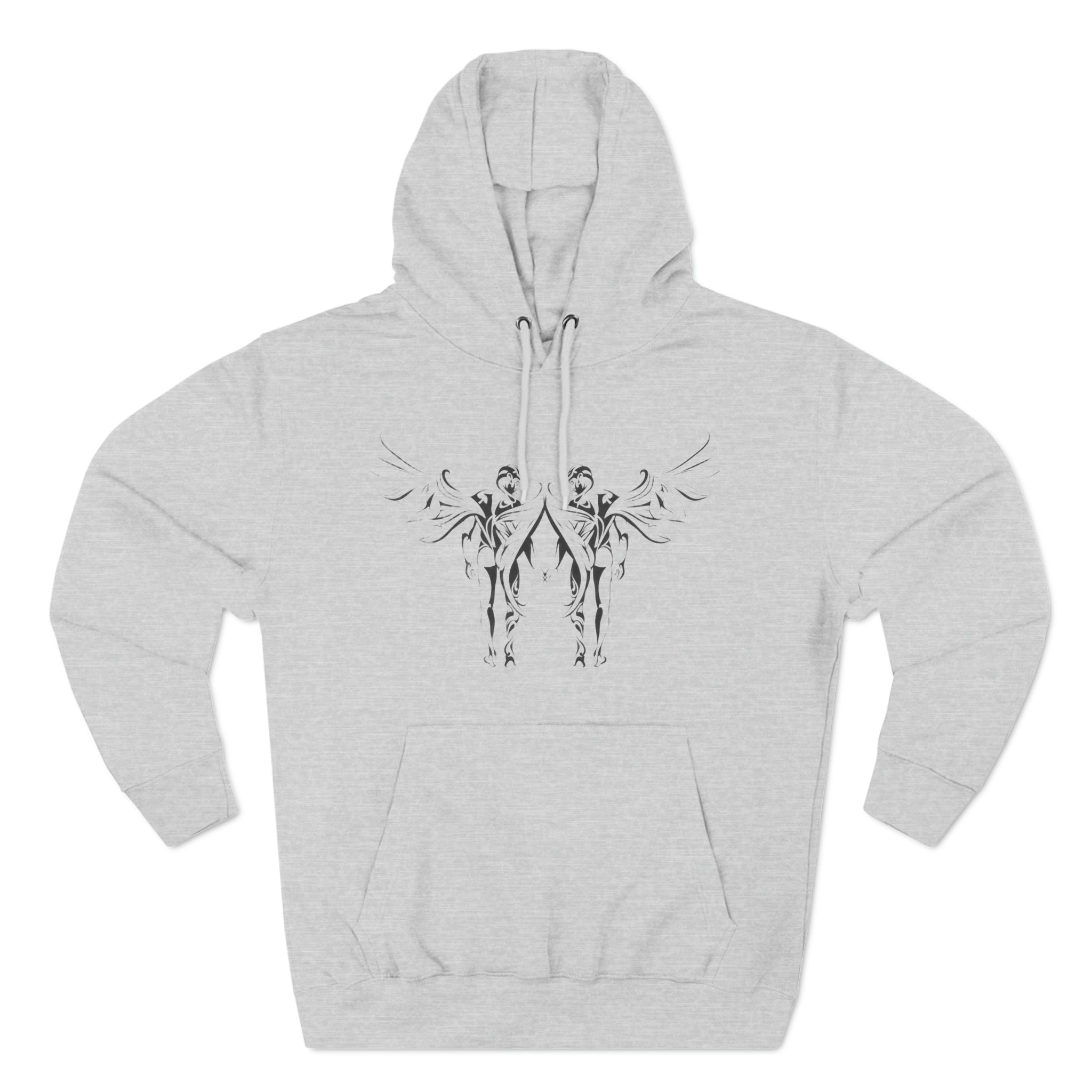 Angels in Love Three-Panel Fleece Hoodie - Hoodie - Twisted Jezebel