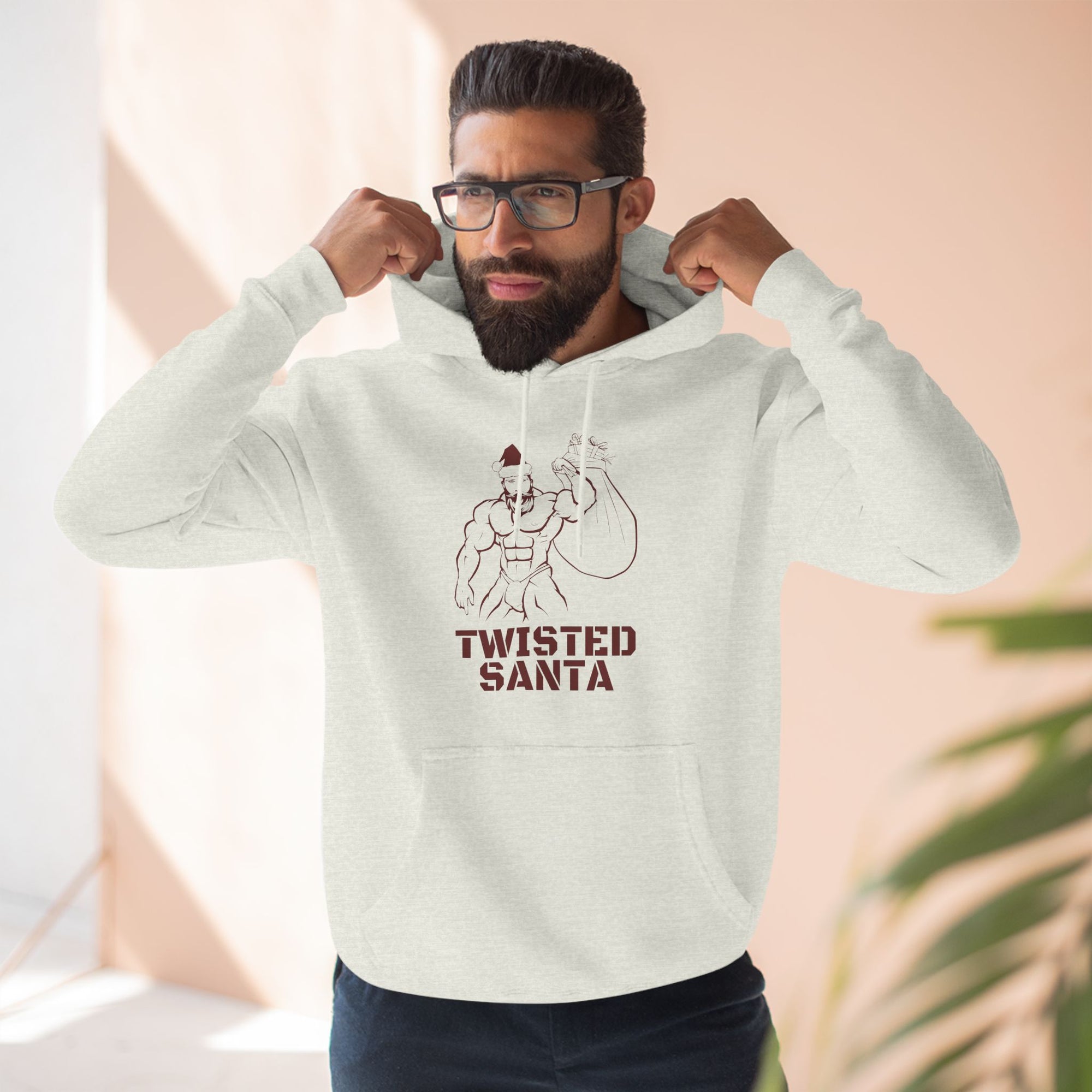 Twisted Santa Three-Panel Fleece Hoodie
