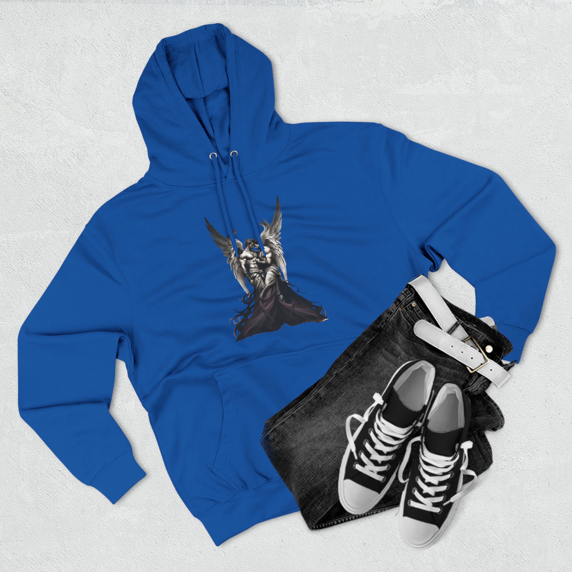 Raptured Angels Three-Panel Fleece Hoodie - Hoodie - Twisted Jezebel