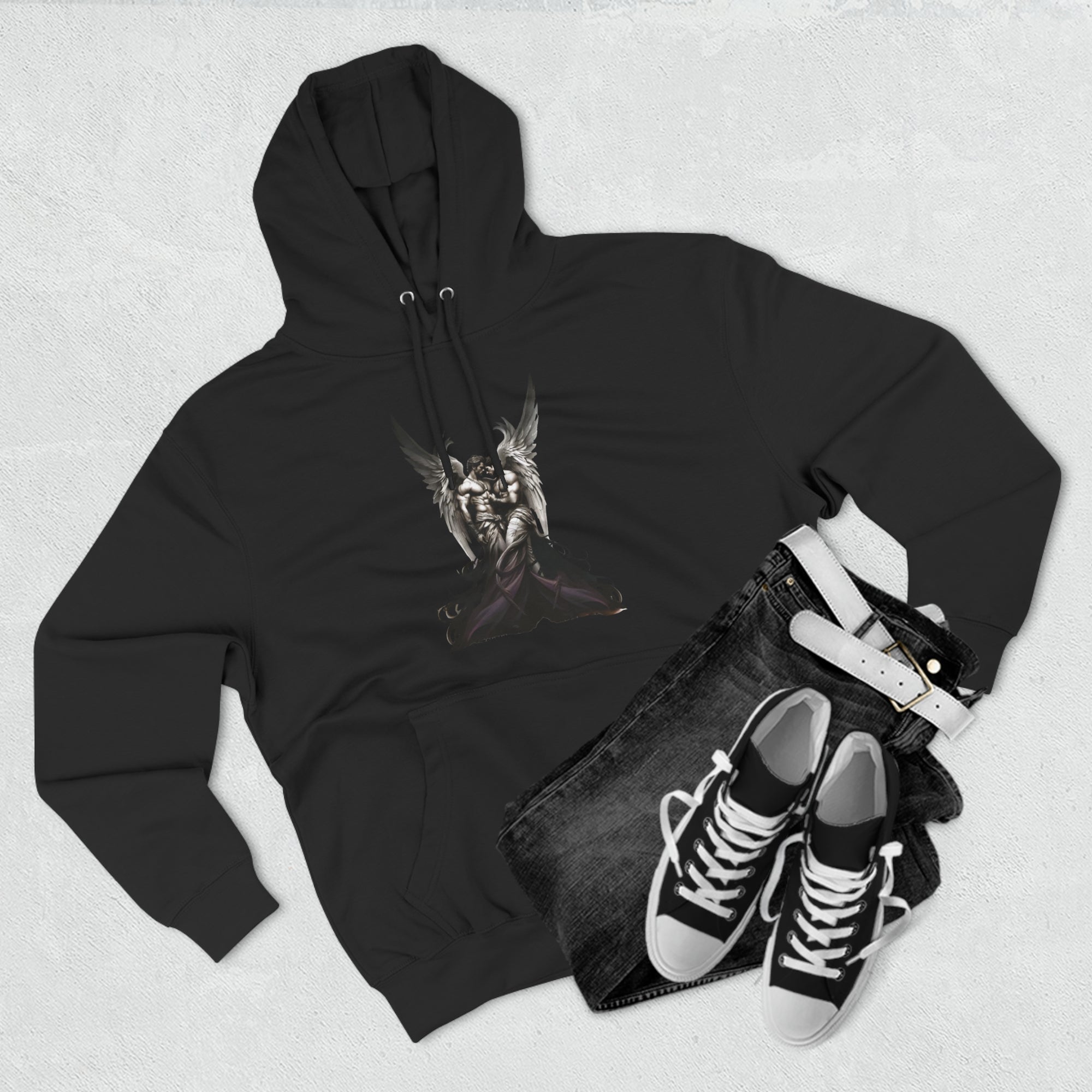 Raptured Angels Three-Panel Fleece Hoodie - Hoodie - Twisted Jezebel