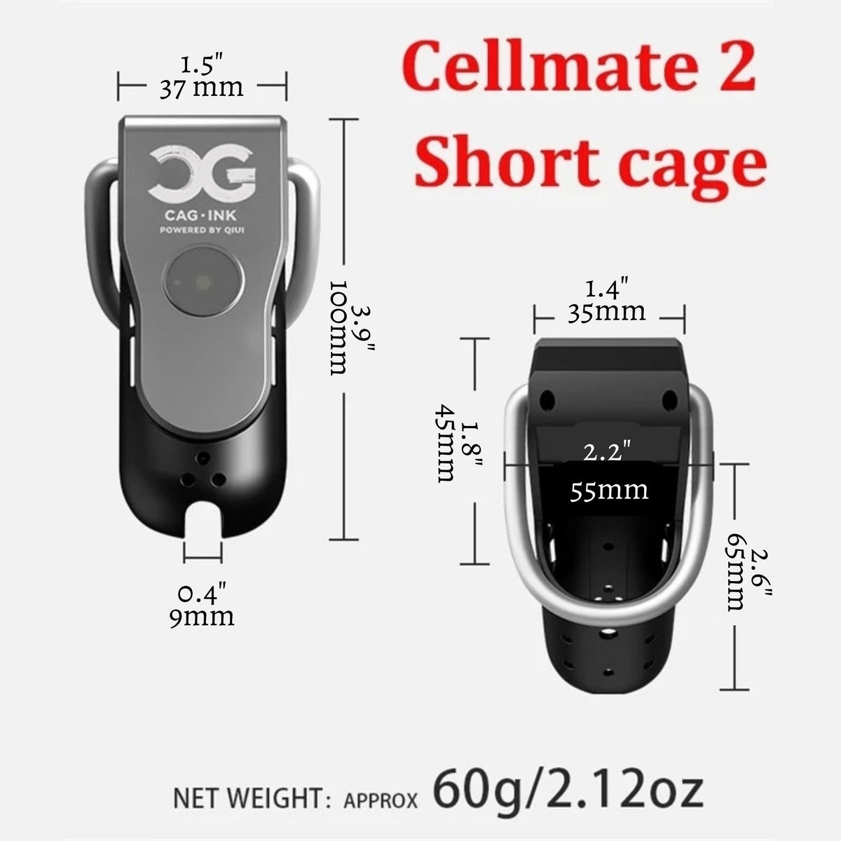 Wireless Remote Electric Shock Chastity Cage with 3 Size Cock