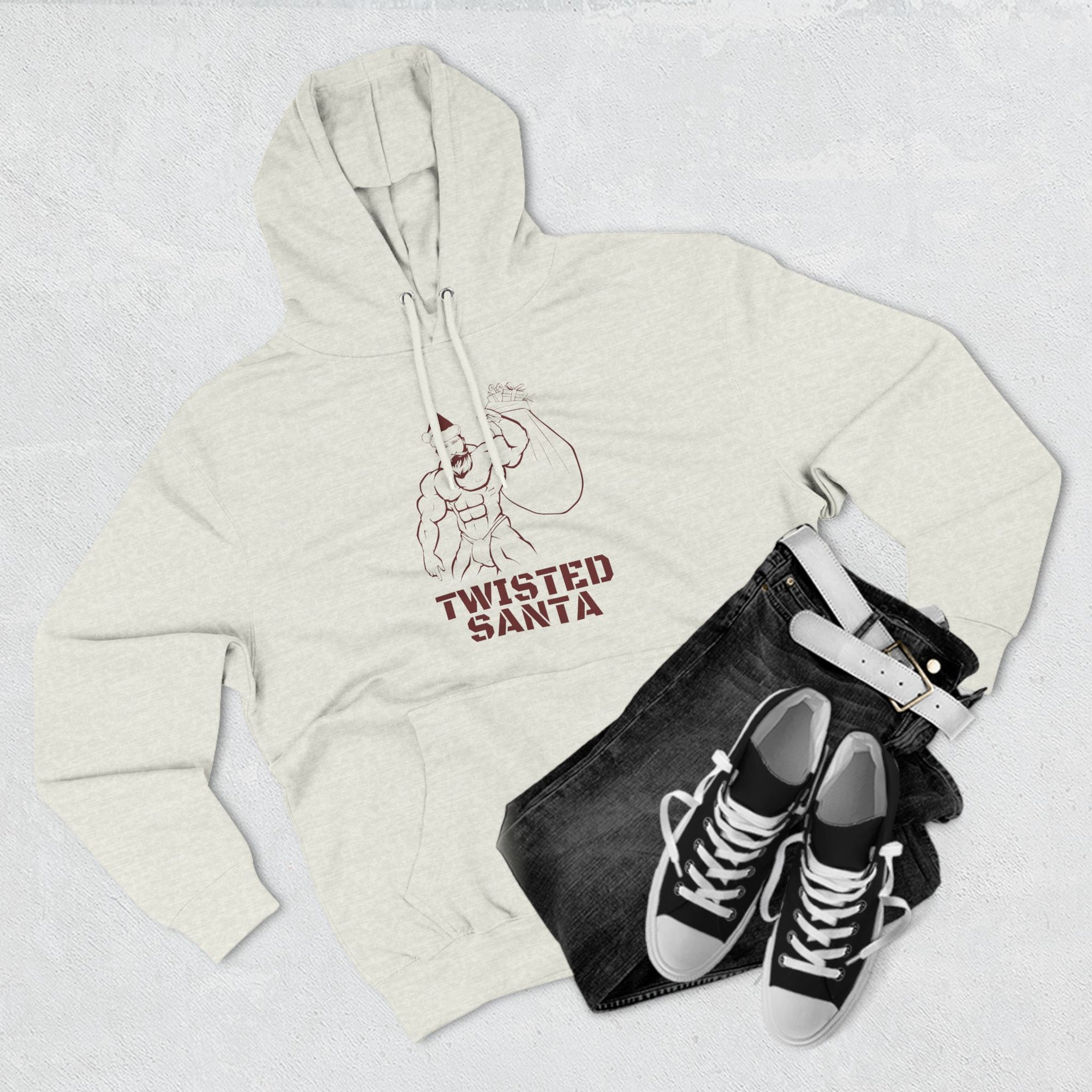 Twisted Santa Three-Panel Fleece Hoodie