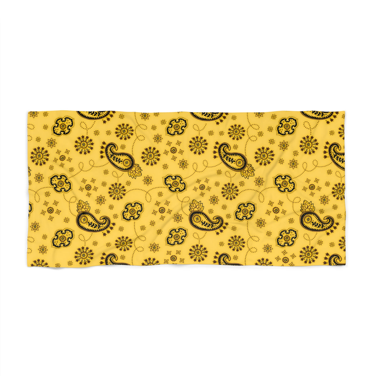 Hanky Code: Yellow & Brown, Rimming Mat Towel