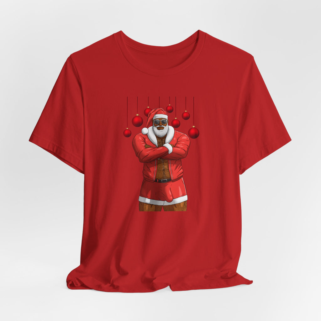 Santa Daddy, Jingle Balls Tee, White Edition