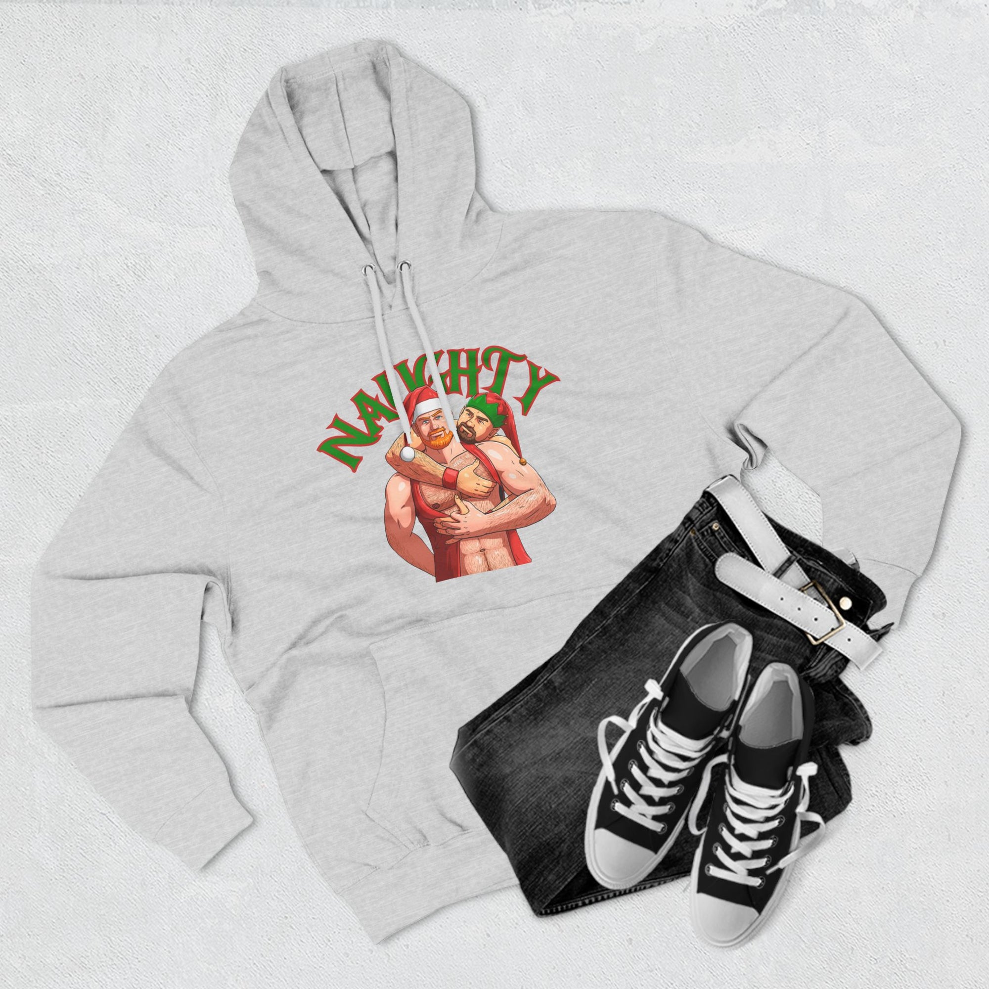 Naughty Elves Three-Panel Fleece Hoodie