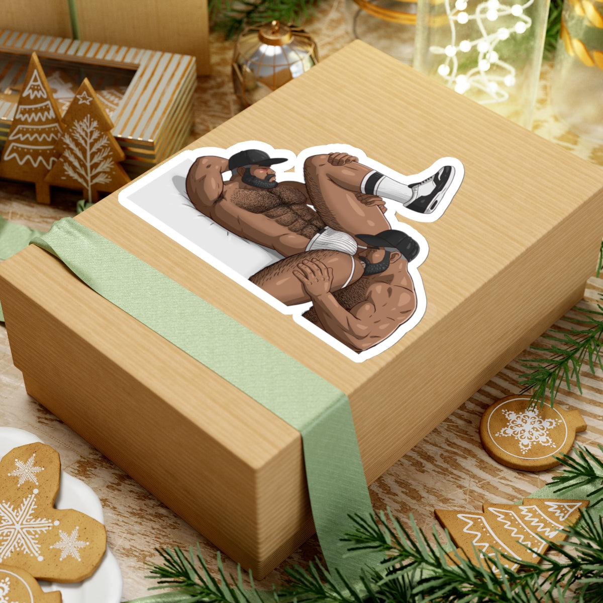 Men Rimming Kiss-Cut Stickers: Black Edition
