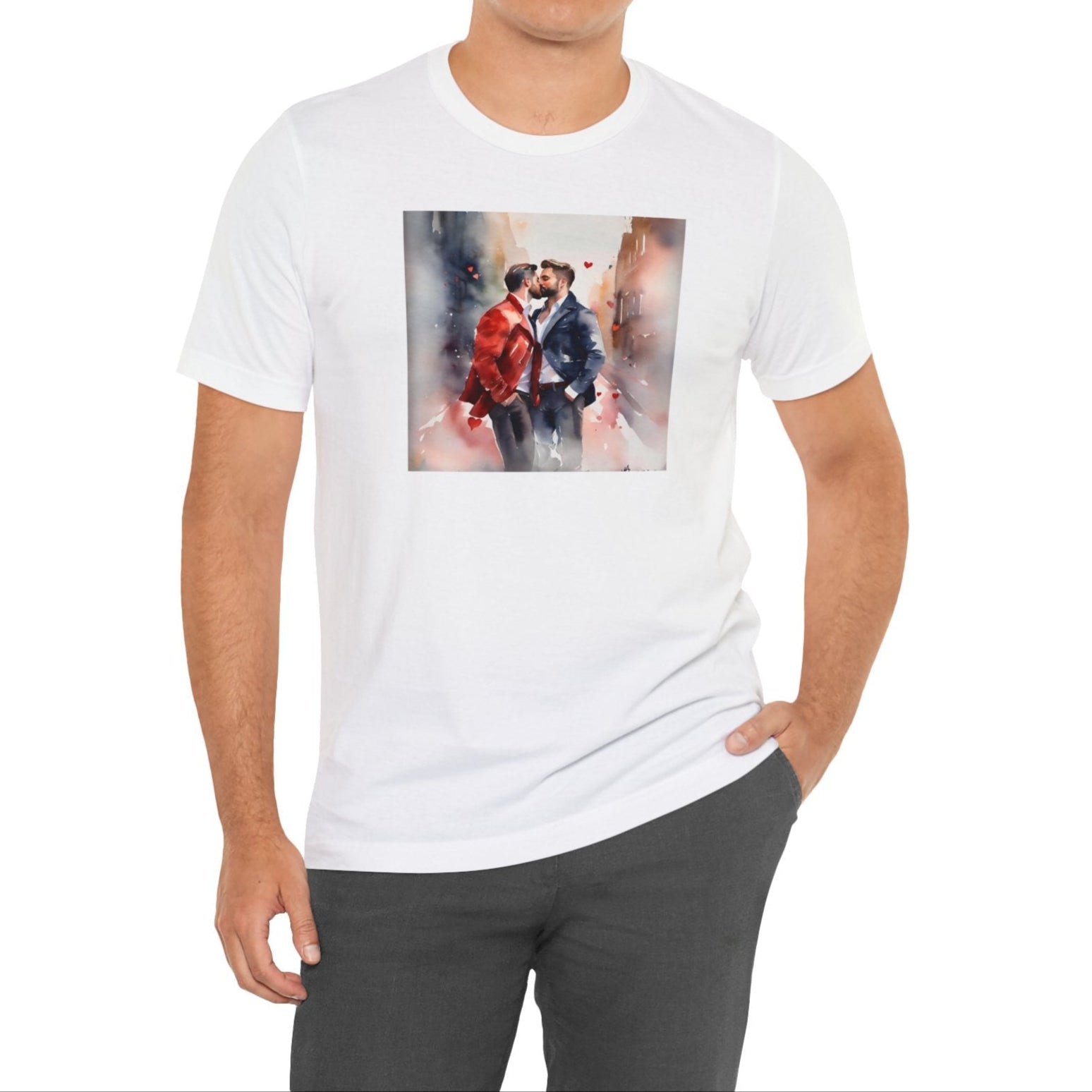 Gay Valentines: "Heartfelt Kiss" Tee - T-Shirt - Twisted Jezebel