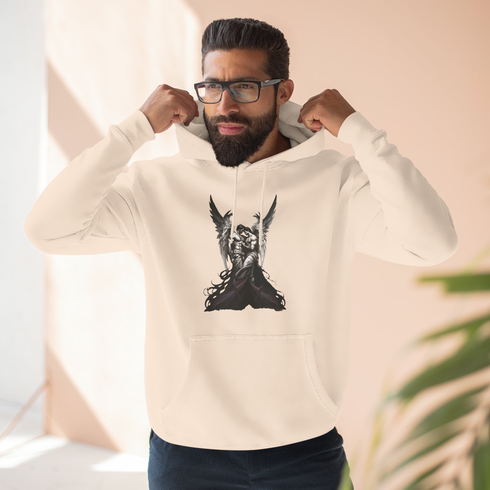 Raptured Angels Three-Panel Fleece Hoodie - Hoodie - Twisted Jezebel