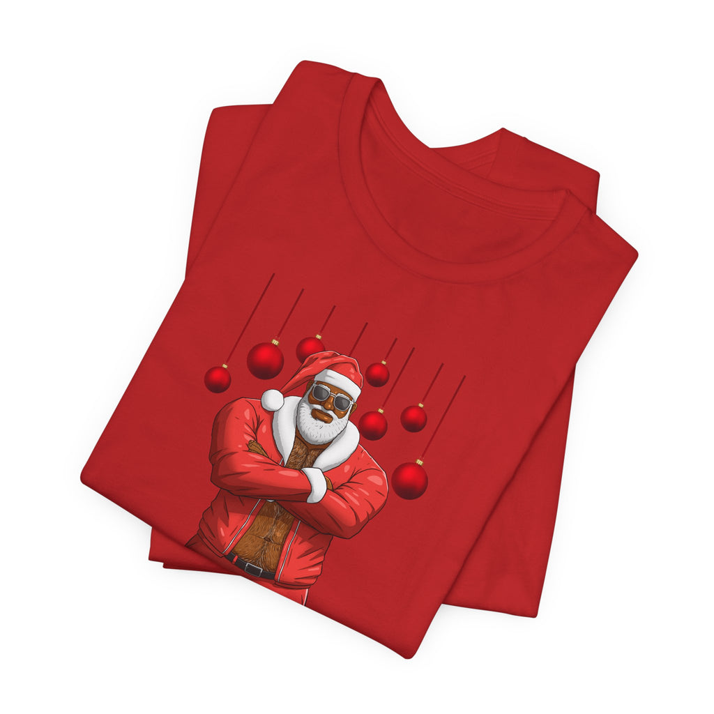 Santa Daddy, Jingle Balls Tee, White Edition