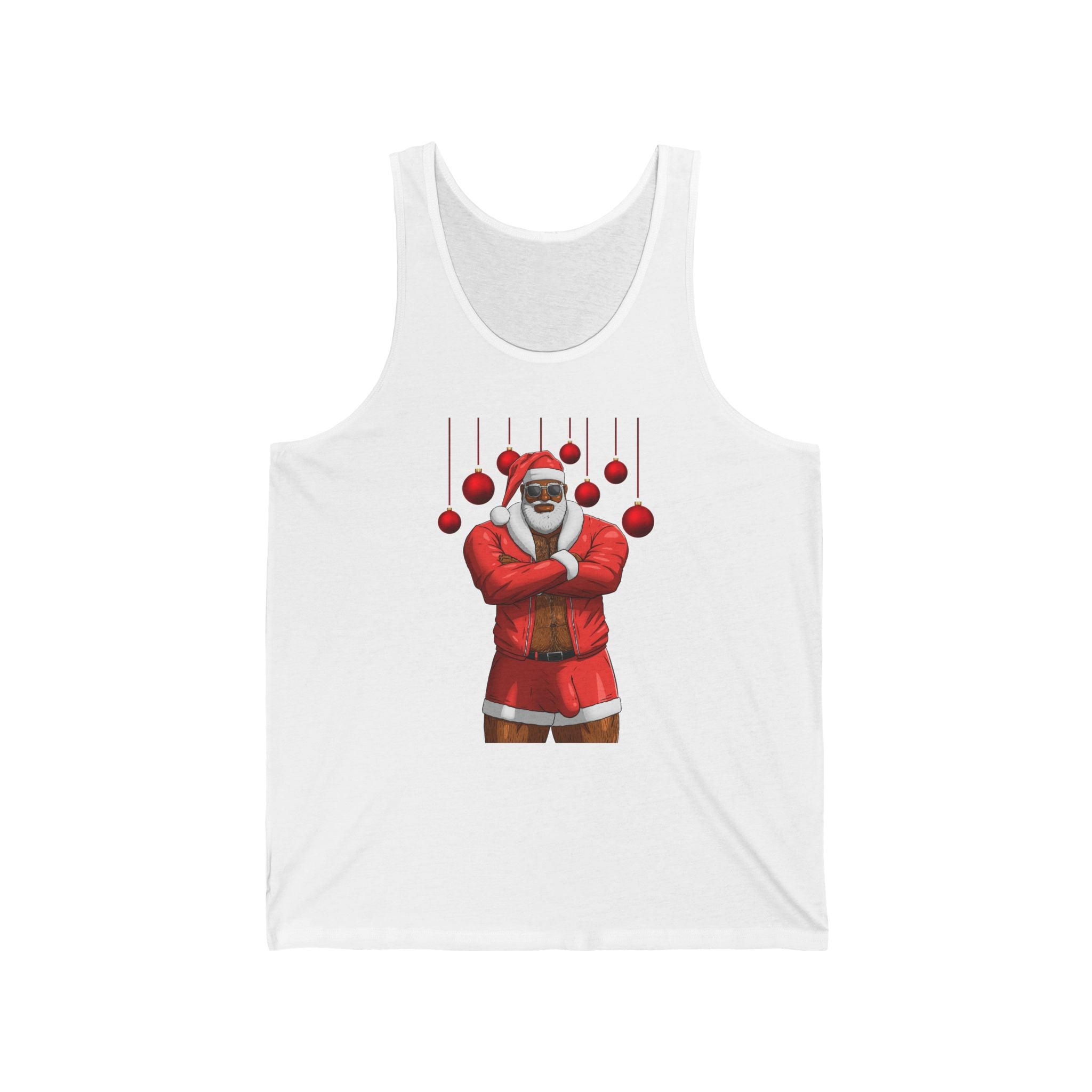 Santa Daddy, Jingle Balls Jersey Tank, Black Edition