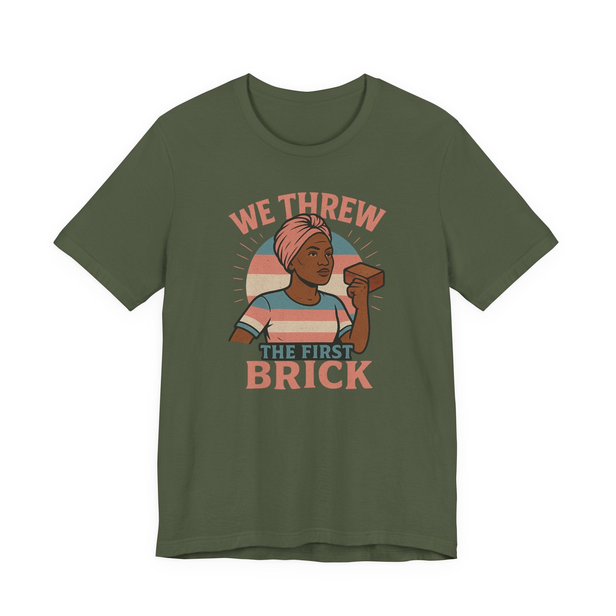 Antiqued We Threw the First Brick Stonewall Trans Women of Color Tribute Tee
