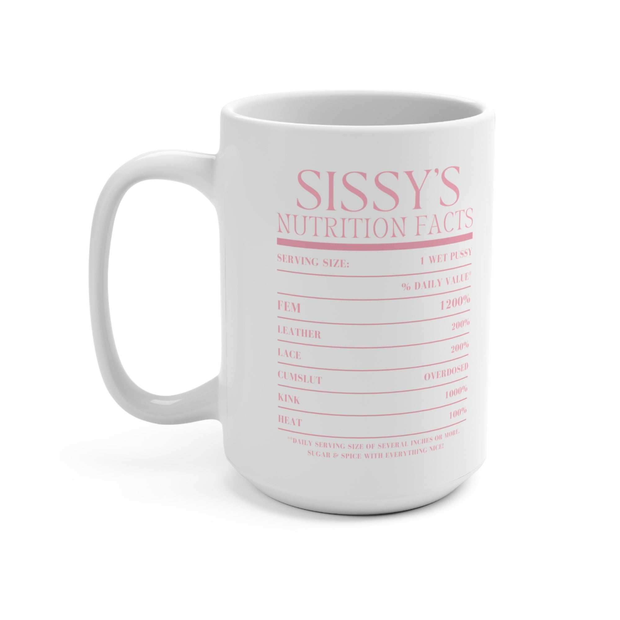 Sissy's Nutrition Facts Mug