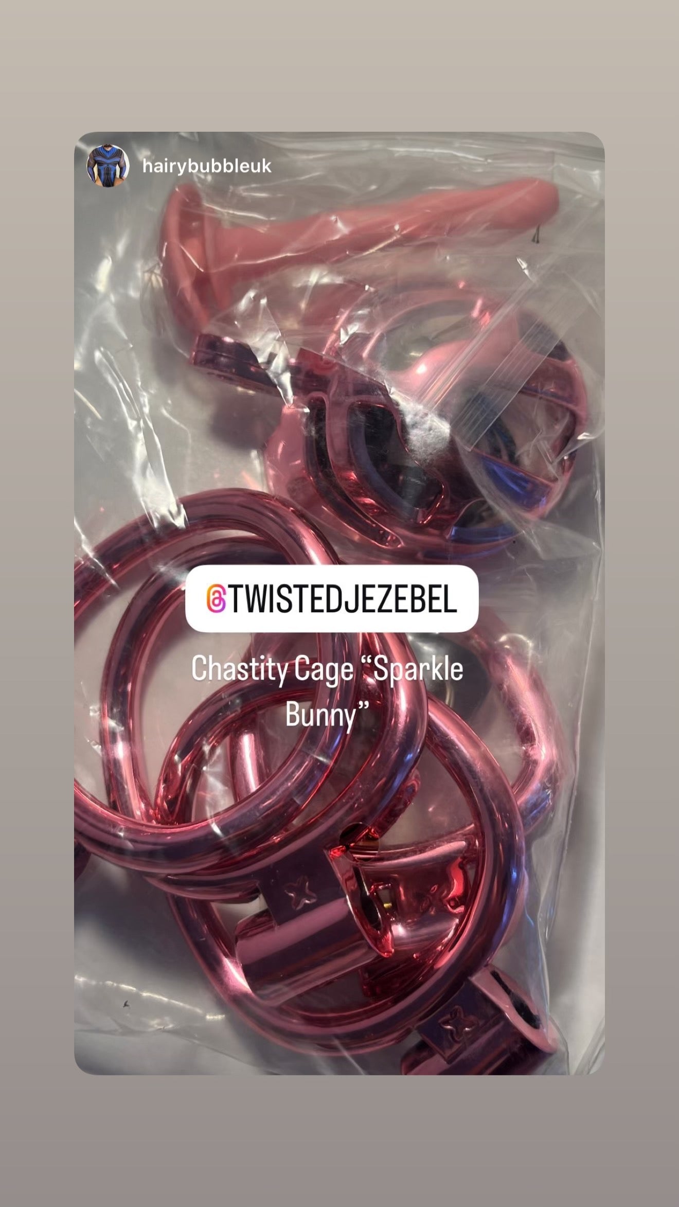 Sparkle Bunny Chastity Cages