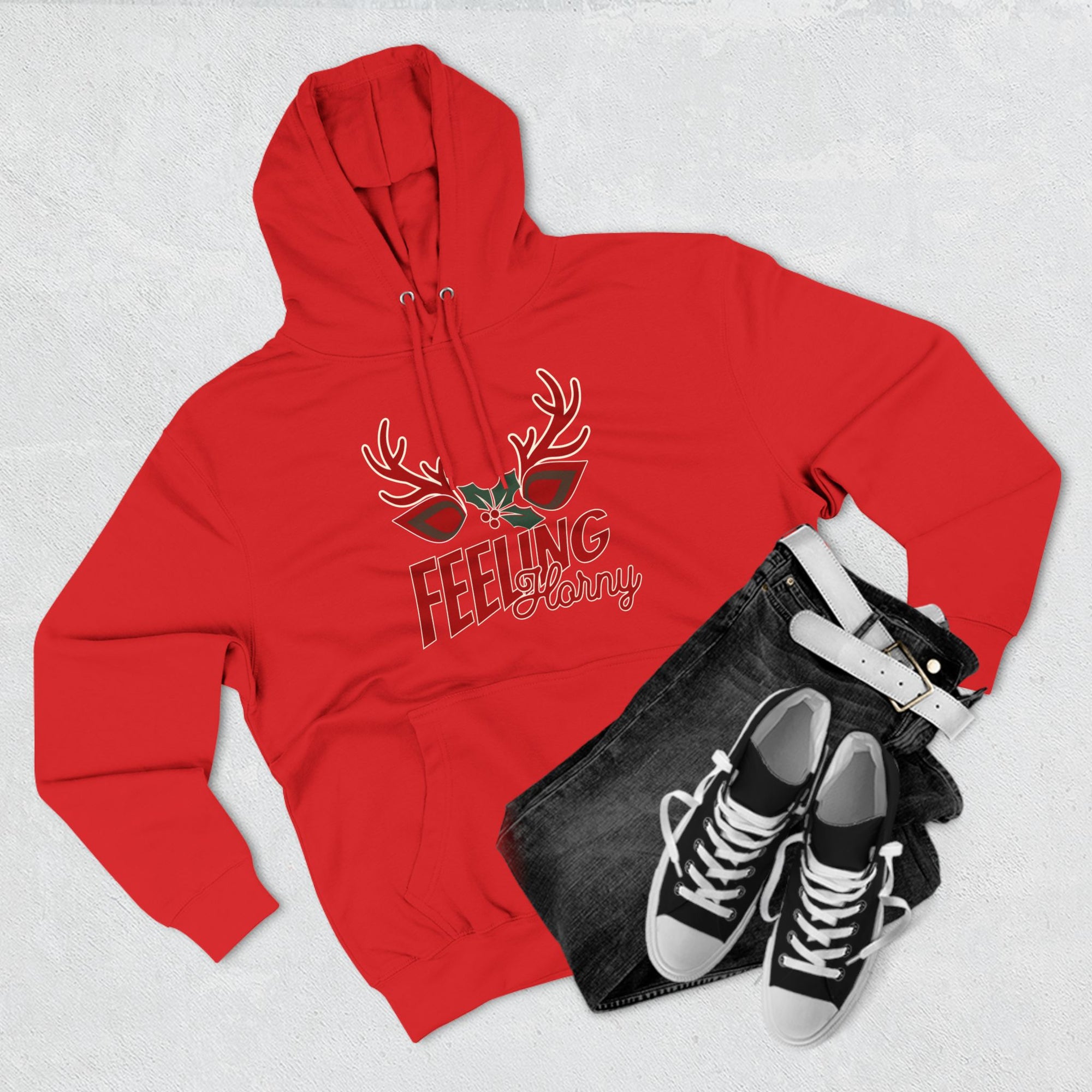 Feeling Horny Three-Panel Fleece Hoodie
