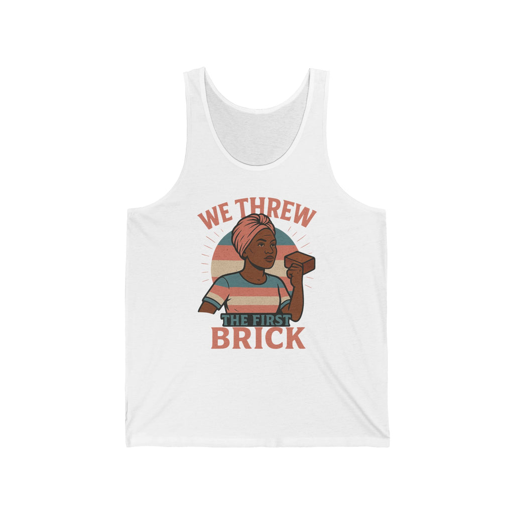 Antiqued We Threw the First Brick Stonewall Trans Women of Color Tribute Tank