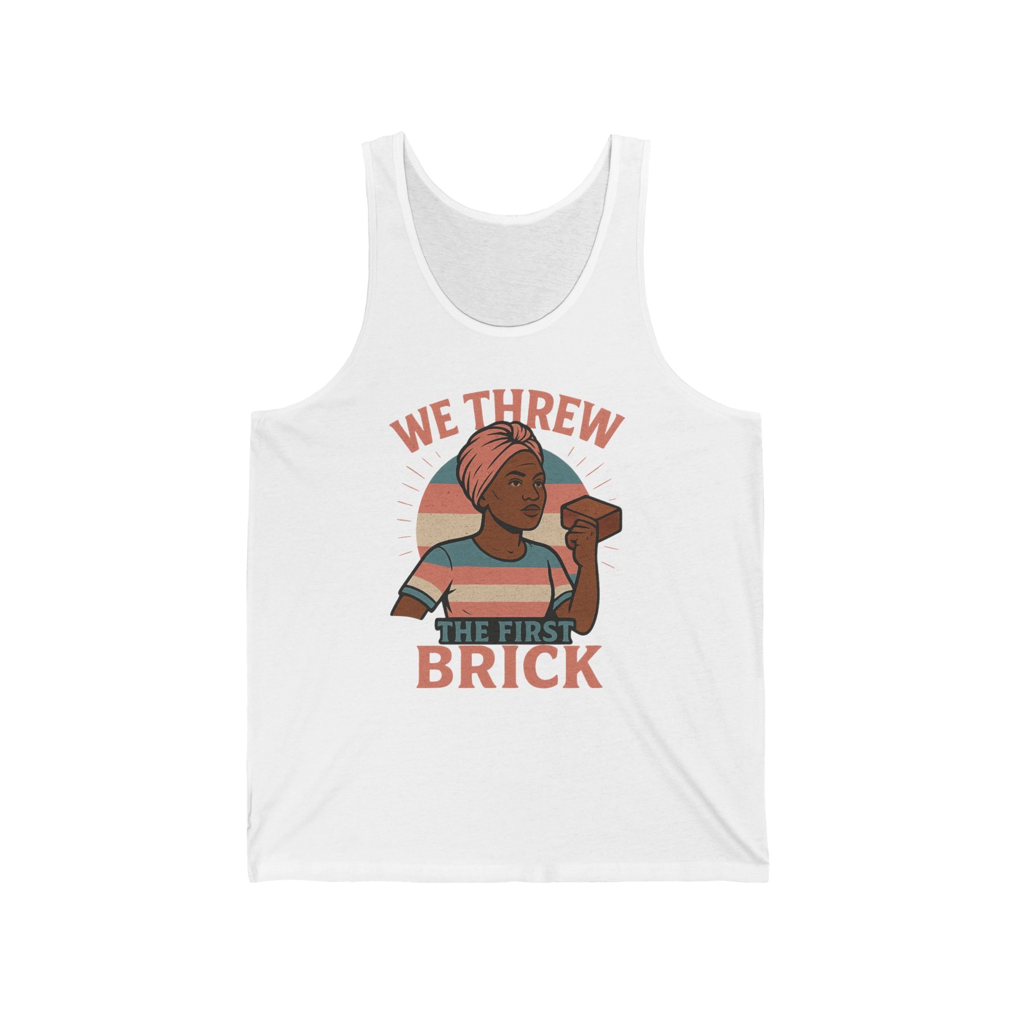 Antiqued We Threw the First Brick Stonewall Trans Women of Color Tribute Tank