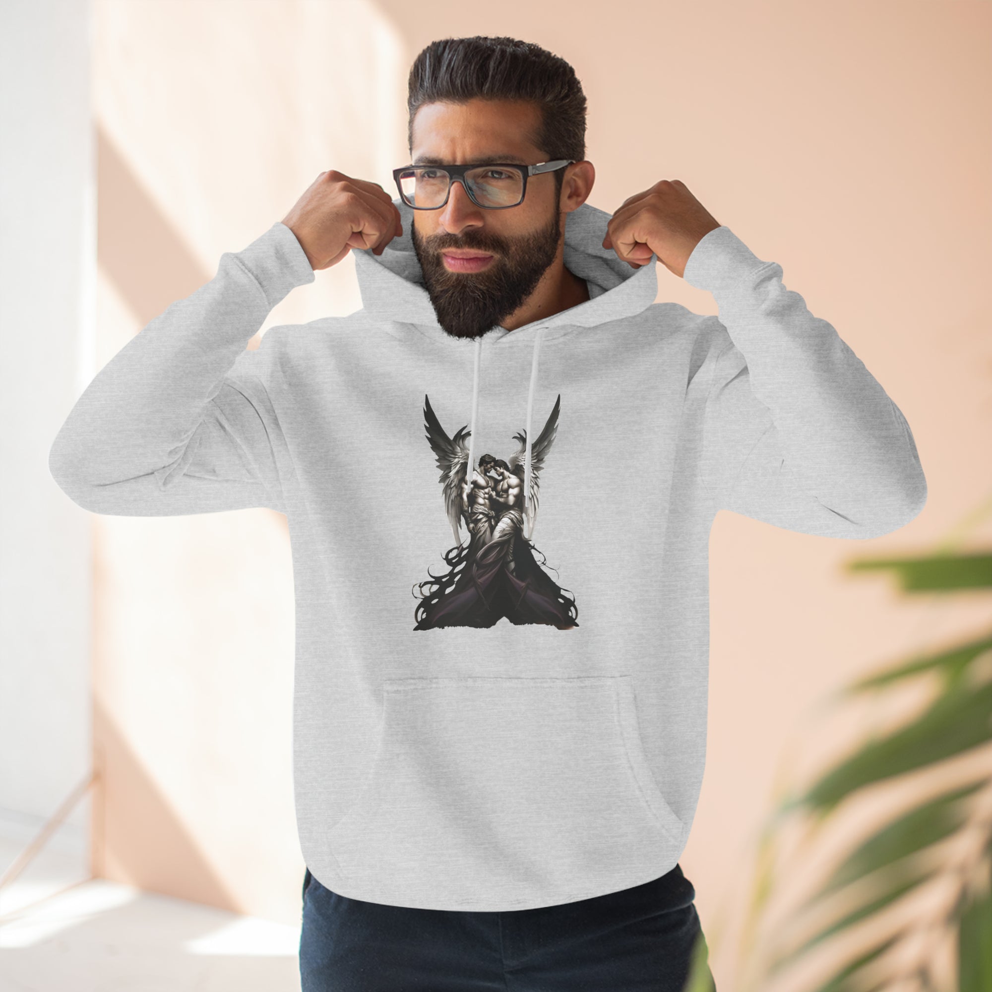Raptured Angels Three-Panel Fleece Hoodie - Hoodie - Twisted Jezebel