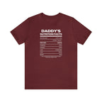 Daddy's Nutrition Facts Tee - Tee - Twisted Jezebel