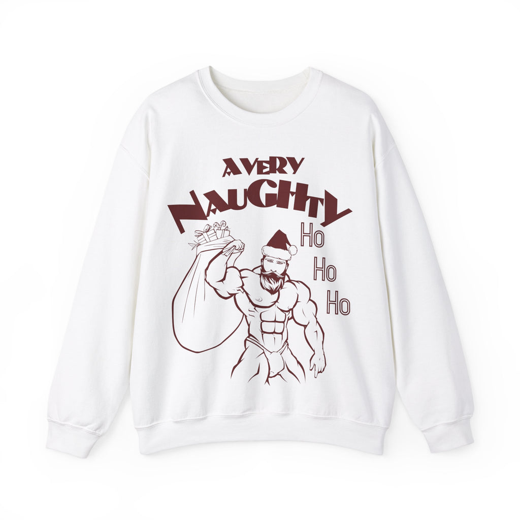 A Very Naughty Ho, Santa Muscle Bear Gildan Pullover