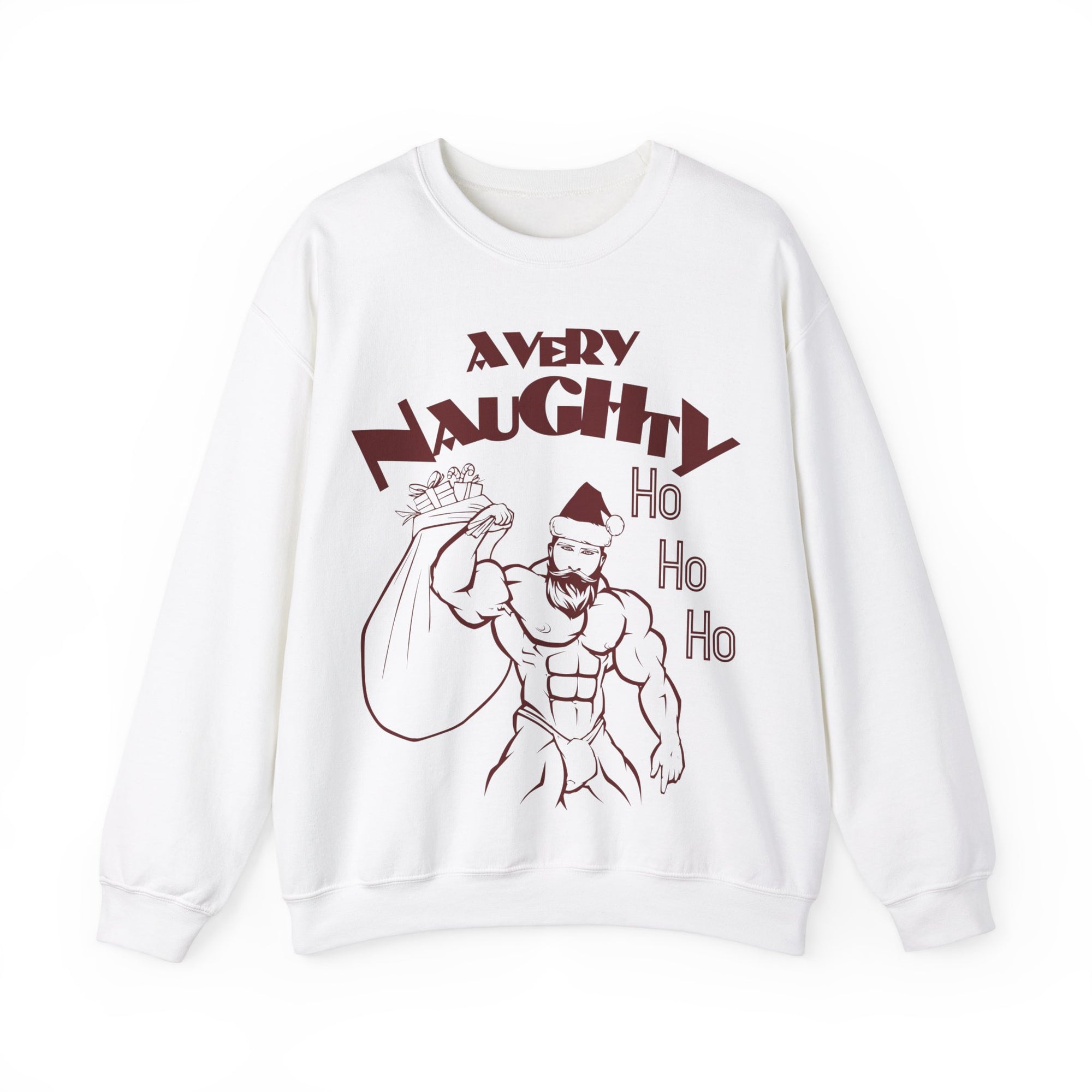 A Very Naughty Ho, Santa Muscle Bear Gildan Pullover
