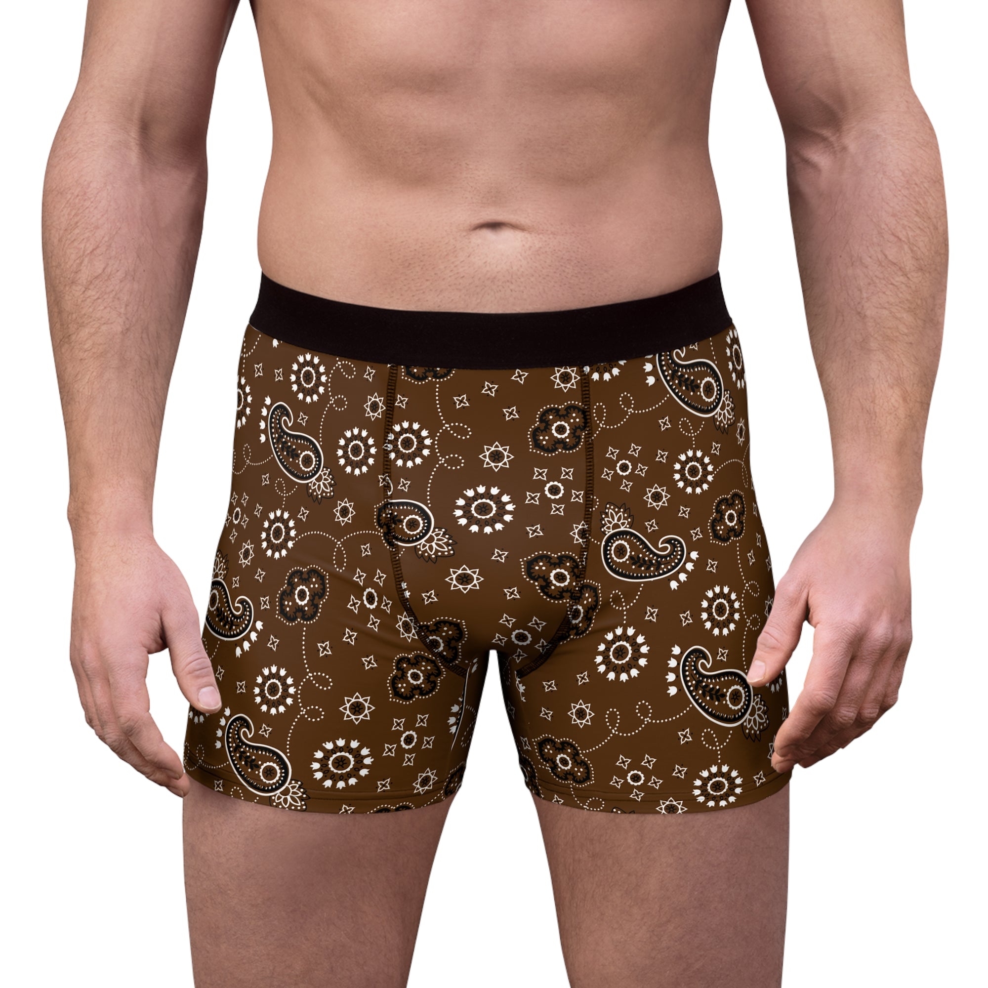 Men's Boxer Briefs Hanky Code: Brown