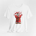 Santa Daddy, Jingle Balls Tee, White Edition