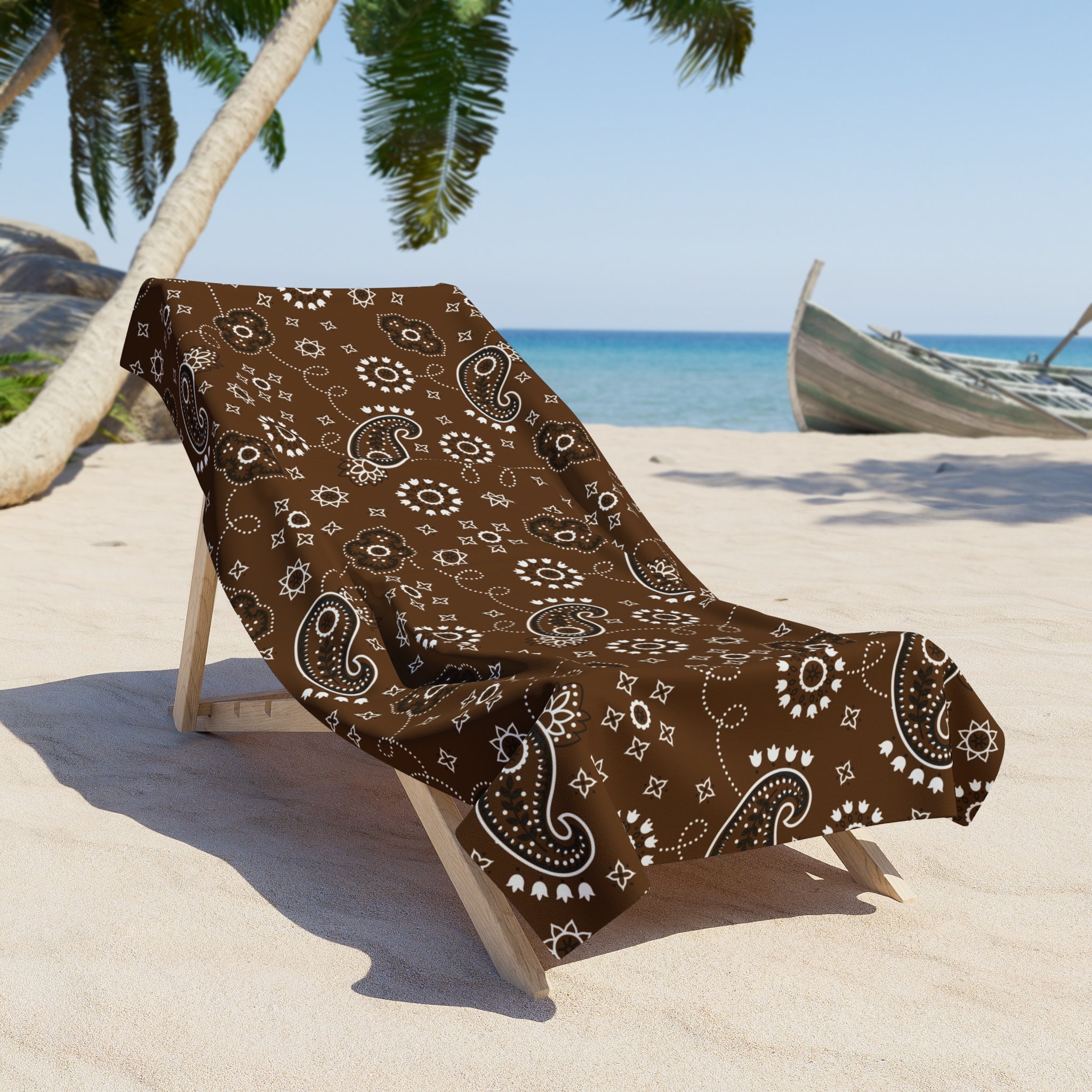Hanky Code: Brown, Rimming Mat Towel