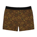 Men's Boxer Briefs Hanky Code: Brown & Yellow