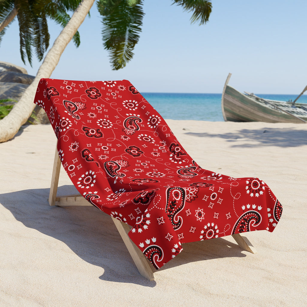 Hanky Code: Red, Rimming Mat Towel