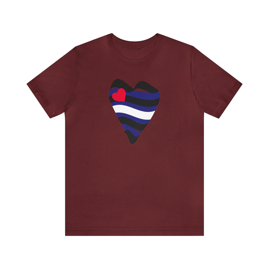 Leather Heart Tee - Tee - Twisted Jezebel