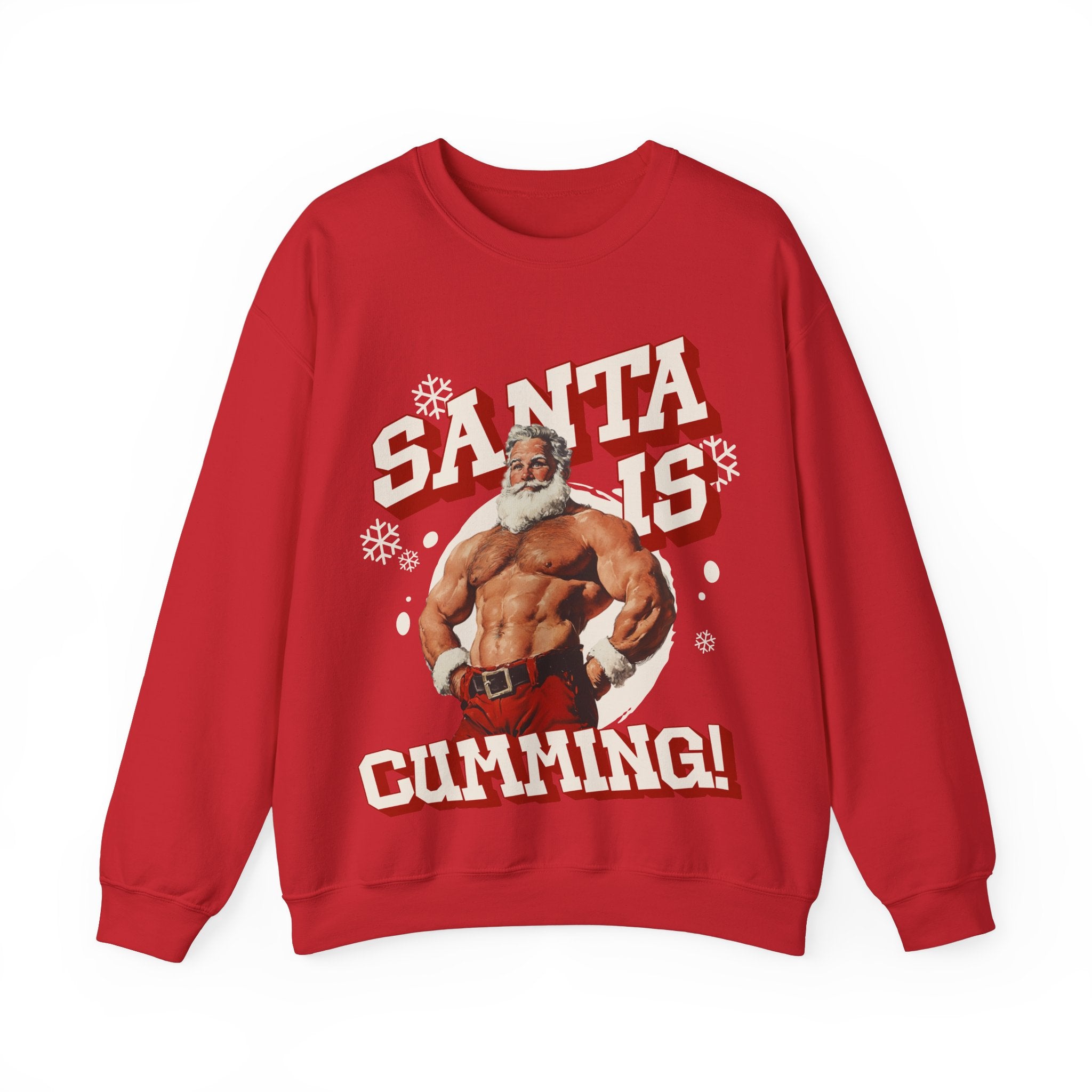 Santa Is Cumming Gildan Pullover