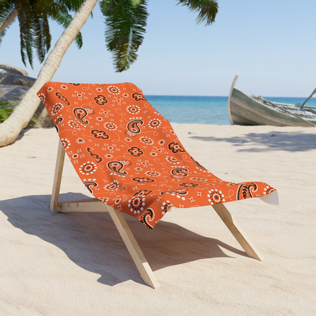 Hanky Code: Orange, Rimming Mat Towel