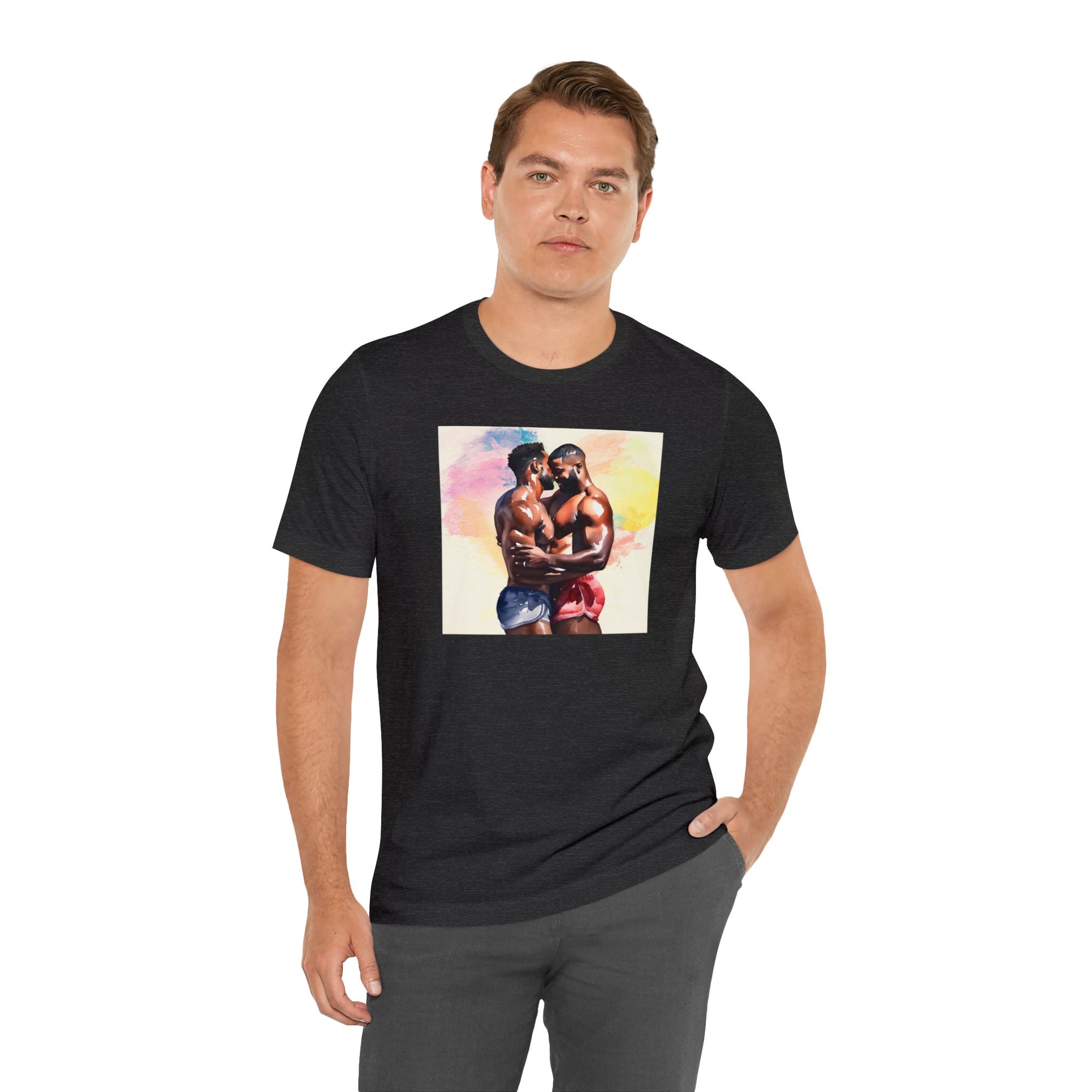 Gay Valentines: "Sunset Embrace" Tee - T-Shirt - Twisted Jezebel