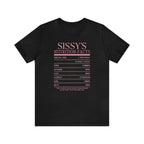 Sissy's Nutrition Facts Tee