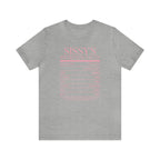 Sissy's Nutrition Facts Tee