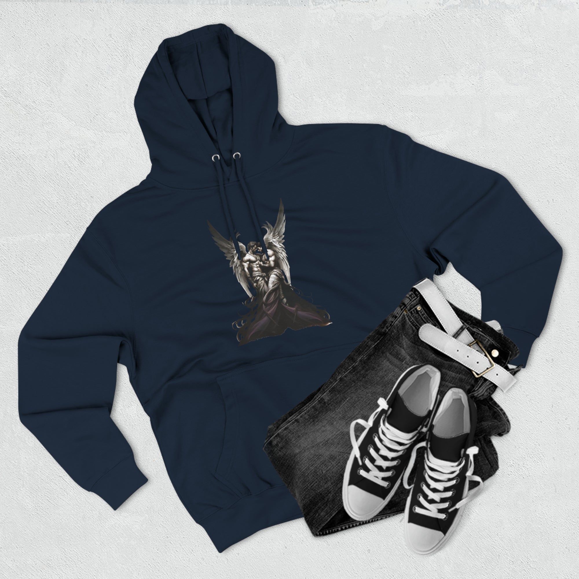 Raptured Angels Three-Panel Fleece Hoodie - Hoodie - Twisted Jezebel