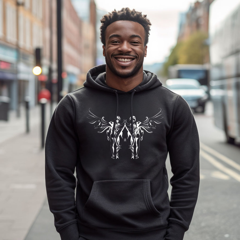 Angels in Love Three-Panel Fleece Hoodie - Hoodie - Twisted Jezebel