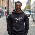 Angels in Love Three-Panel Fleece Hoodie - Hoodie - Twisted Jezebel