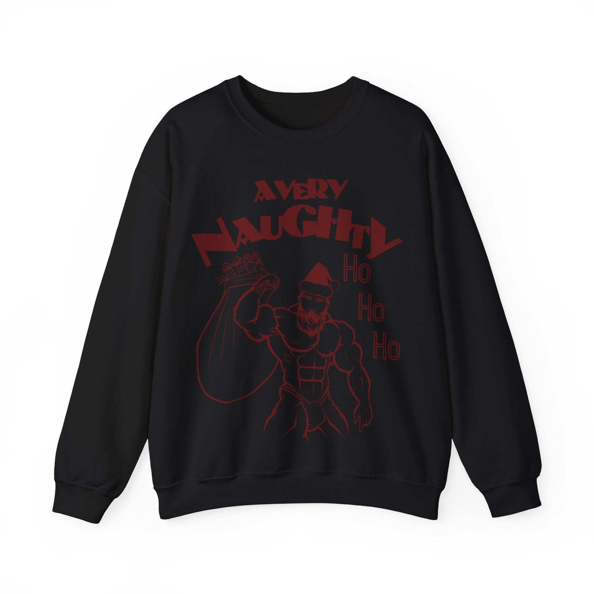 A Very Naughty Ho, Santa Muscle Bear Gildan Pullover